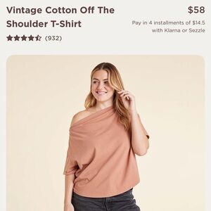 Nuuds off the shoulder t shirt